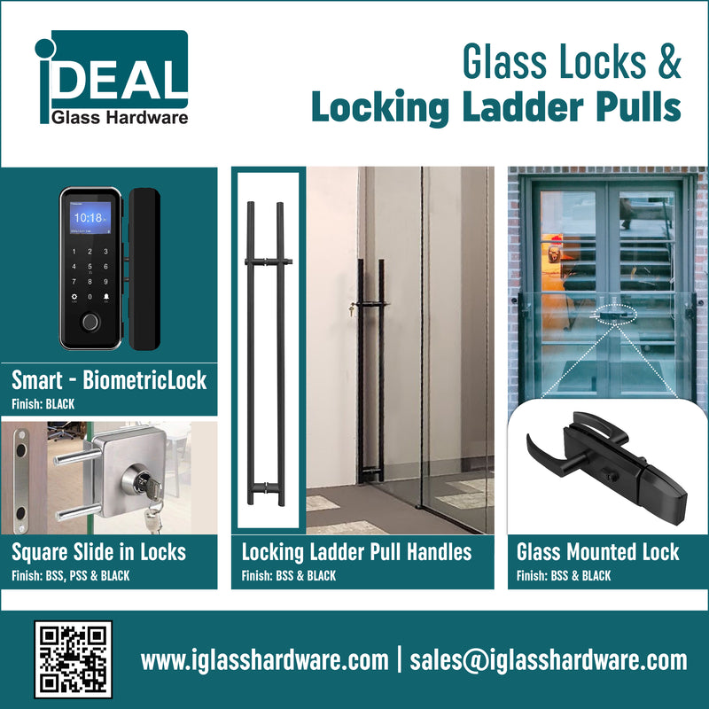 IGHL5548X48BS/BL Stainless 60" Overall Locking Ladder Pull CTC 48"