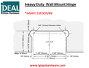 ISHVOFS111EDCP/BN/BM/BG Heavy Duty Offset Wall To Glass Hinge