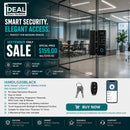 IAMDLG2GBLACK Nueva cerradura inteligente para puerta batiente con aplicación y control remoto (sin corte de vidrio)