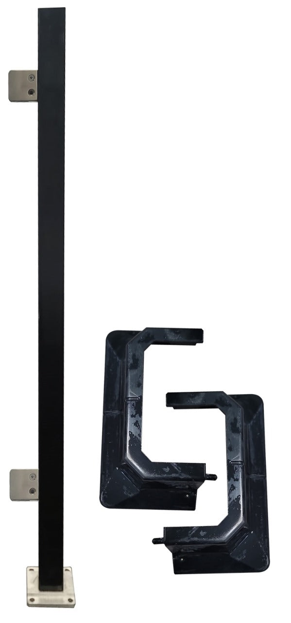 IPSQ3342EALUBL Black Square 3"x 3" Aluminum Post Height- 42" End With