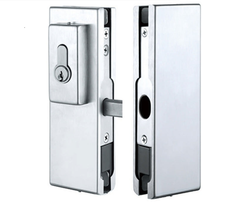 center glass door lock
