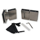 IHHGG222HOBS/BL Hold-Open Hydraulic  Hinges Glass to Glass 180 Degree Pair SS316