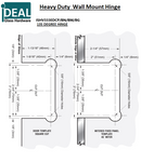 ISHV333EDCP Chrome Heavy Duty Glass to Glass 135 Degree Hinge For 10mm-12mm Glass