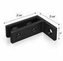 ISSPFEBWALL BS/BL/BG Slim Clamp Wall To Glass For 3/8"-1/2" Glass Stainless, Black, Brushed Gold