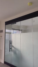 Porch Stackable Glass Partition System With Swing Doors For 10MM Glass