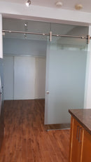 ISLLAGGM5BL Matte Black Glass Mount Roller Sliding System