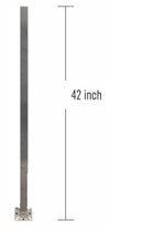 IPSQ40S42316 Altura del poste cuadrado de acero inoxidable: 42" SS316