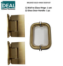 ISDWMBGKIT Kit de montaje en pared para puerta de ducha, color dorado cepillado