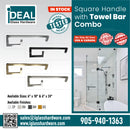ITB6X18EDCP/BN/BM/BG/PN Square 6"x18" Towel Bar Combination Pull