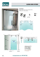 ISLTOPM01BS Brushed Stainless Top Hung Single Door Sliding For Glass Doors  3/8"-1/2" Glass