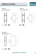 IGH5548X48BS/PS/BL/BG Round Ladder Handle CTC 48" Back-to-Back Pull Overall 60"