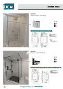 ISHP44CP/BN Beveled Glass to Glass 90 Degree Hinge
