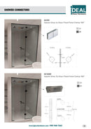 Square Glass To Glass Fixed Panel Clamp 180 Degree
