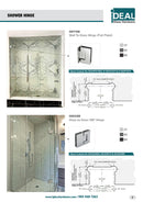 ISHP22BN/CP Beveled Regular Glass to Glass 180 Degree Hinge