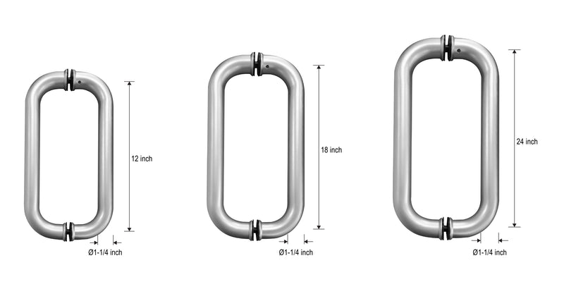 round door handle for glass/aluminum/wood