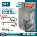 ITB6X18CMCP/BN/BM/BG/PN Ideal Round 6"x18" Towel Bar Combination With Metal Washer