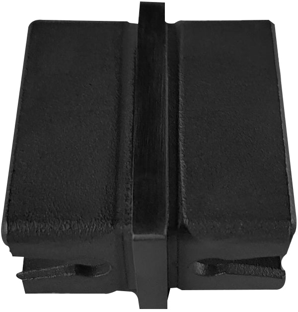 ICONREC1204BL Black Straight Rectangle Connector For 2"x1" Handrail SS304
