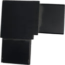 IEB4040F04BL Codo cuadrado de 90 grados, negro mate, 40 mm x 40 mm