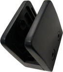 IGCLSQFBL Clip de vidrio cuadrado grande negro mate para vidrio de 6-12 mm