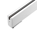 IDR100PSS Riel de puerta de vidrio hidráulico con parte inferior de acero inoxidable pulido 4"- 35-3/4 (cierre automático)