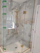 brushed gold/satin brass hinges for glass