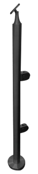 IPR1.66S36E316BL Black Round Stainless Steel 36" End SS316