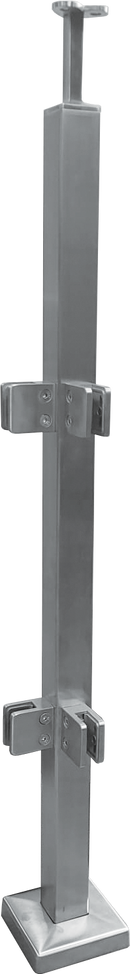 IPSQ40S36C316 Poste cuadrado de esquina de acero inoxidable de 36" SS316
