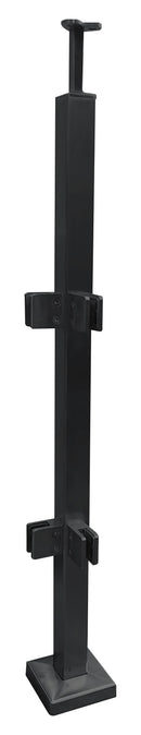IPSQ40S42C316BL Black Square Stainless Steel Corner 42" Post SS316