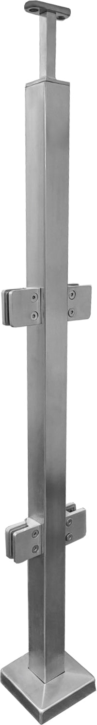 3 Inch Ss40 Terminal Posts IPSQ40S42L316 Square Stainless Steel Post Inline 42