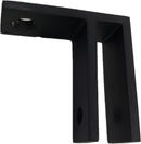 ISSPFEBWALLBL Abrazadera delgada de pared a vidrio, color negro mate, para vidrio de 3/8"-1/2"