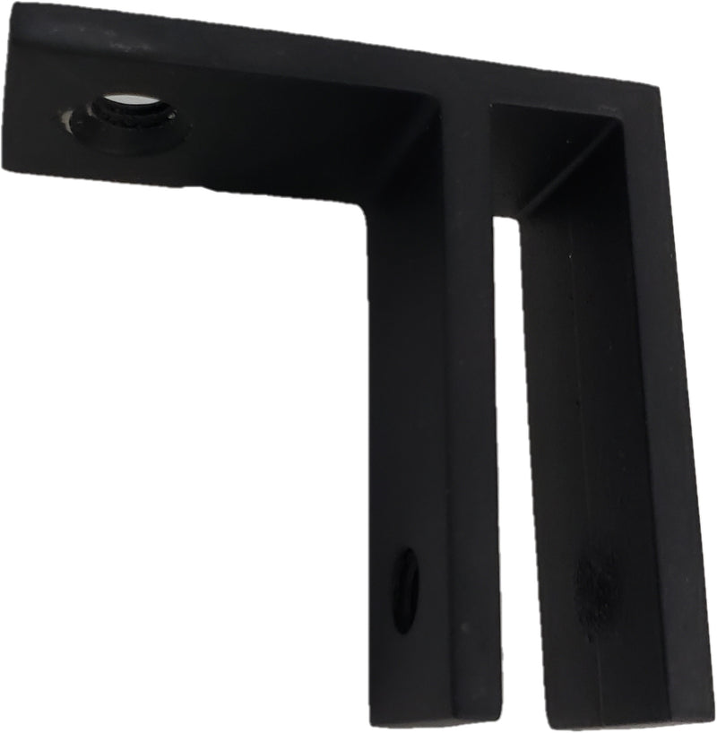 ISSPFEBWALLBL Matte Black Slim Wall To Glass Clamp For 3/8"-1/2" Glass