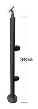 IPR1.66S36E316BL Black Round Stainless Steel 36" End SS316