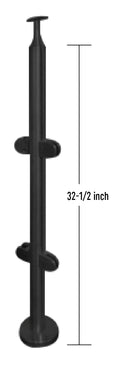 IPR1.66S36L316BL Black Round Stainless Steel 36" Inline SS316