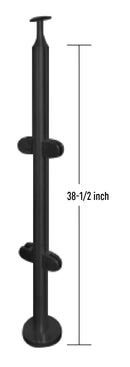 IPR1.66S42L316BL Black Round Stainless Steel 42" Inline SS316