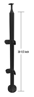 IPR1.66S42C316BL Black Round Stainless Steel 42" Corner SS316