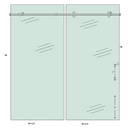 ISDSL6078H2 Sliding Shower Door Set 60"x 78" With 2 Holes Tempered