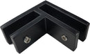 ISSPFEB90BL Abrazadera de vidrio delgada de 90 grados, color negro mate, para vidrio de 3/8"-1/2" SS316