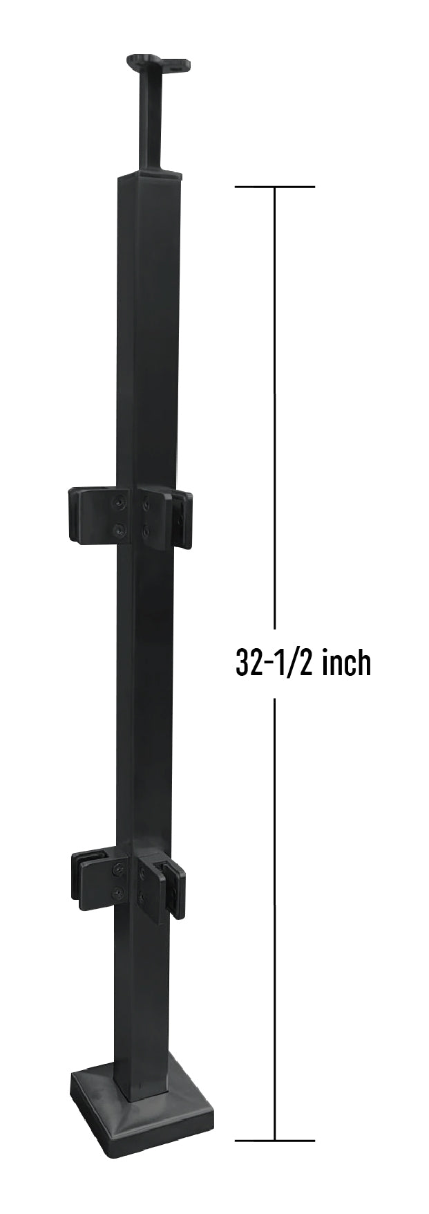 IPSQ40S36C316BL 黑色角方形不锈钢 36 英寸立柱 SS316