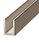 IUCHFILLERBA Brite Anodized Aluminum Channel Header Filler & Glass 3/4"X 1/2"  8ft