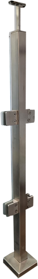 IPSQ40S36L316 Poste cuadrado de acero inoxidable en línea 36" SS316