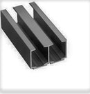 ISLB2BLTrack Riel negro mate para puerta doble de 10 pies