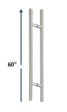 IGH5548X48BS/PS/BL/BG Round Ladder Handle CTC 48" Back-to-Back Pull Overall 60"