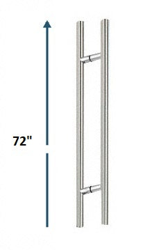 IGH5560X60BS/PS/BL Round Ladder Handle CTC 60" Back-to-Back Pull Overall 72"