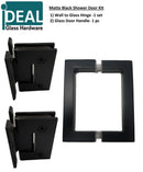 ISDWMBMKIT Kit de montaje en pared para puerta de ducha, color negro mate