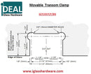 IGTC037BN Brush Nickel Wall To Glass Movable Clamp For Transom