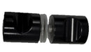 IDK1BM Matte Black Door Knob For Glass Door 3/8"-1/2" Thick