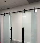 ISLLAGWM5DDBL Matte Black Wall Mount Bi-Parting Sliding Kit