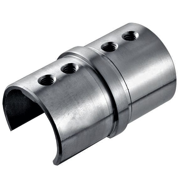 IEBLINCAP04S Round Straight Cap Rail Connector for 42.4mm Tube SS304