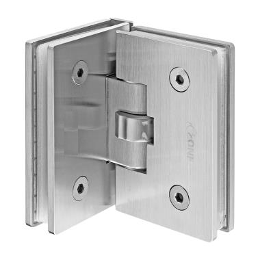 IDHSC4 Brushed Stainless Glass To Glass 90 Degree Self Closing Hinge